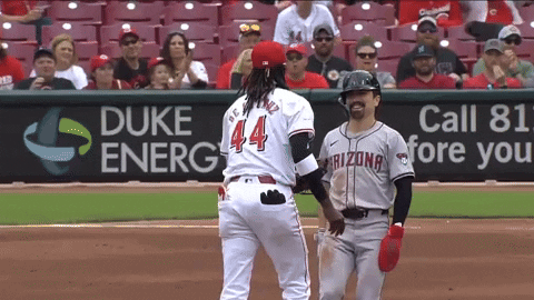 Two Players Of Dbacks Goofing Off GIF