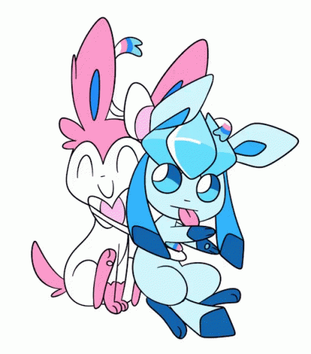 Two Pokémon Sitting Together