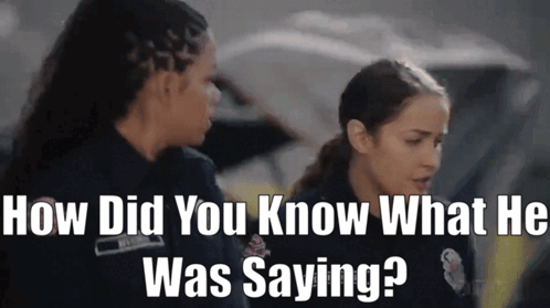Two Police Officers Are Talking To Each Other In Front Of A Car . GIF
