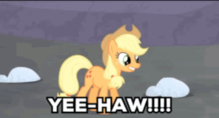 Two Ponies Saying Yee-Haw