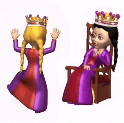 Two Princesses with Crowns
