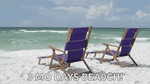 Two Purple Beach Chairs 3 Mo Days Beach GIF