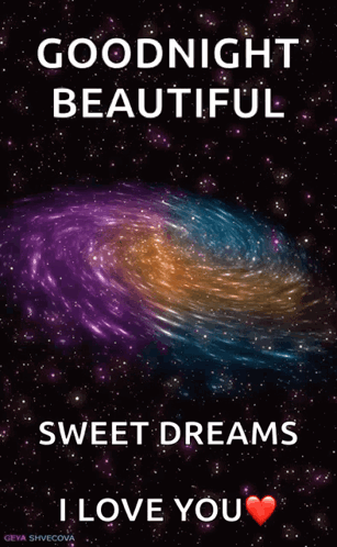 Two Purple Hearts Good Night Sweet Dreams Much Love