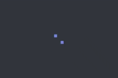 Two Purple Squares Are Floating In The Air On A Dark Background GIF