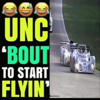 Two Race Cars Bout to Start Flyin