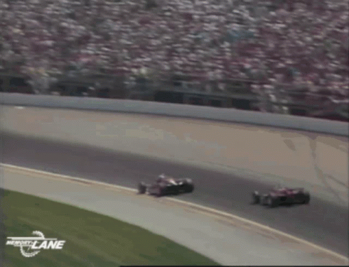 Two Race Cars On Track GIF