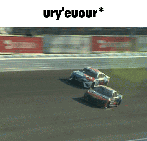 Two Racing Cars on Track with Ury'euour *