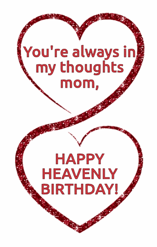 Two Red Hearts Youre Always In My Thoughts Mom GIF