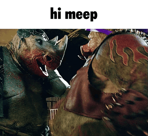 Two Rhinos Saying Hi Meep