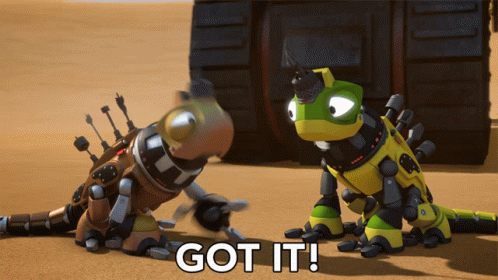 Two Robots Saying Got It GIF