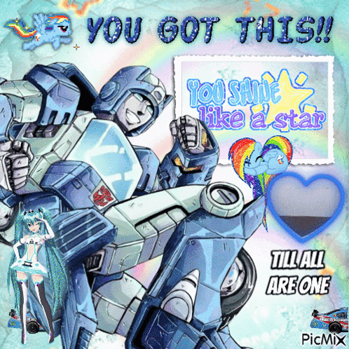 Two Robots Saying You Got This