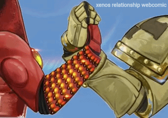 Two Robots Shaking Hands Xenos Relationship Webcomic