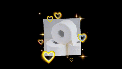 Two Rolls of Toilet Paper Stacked