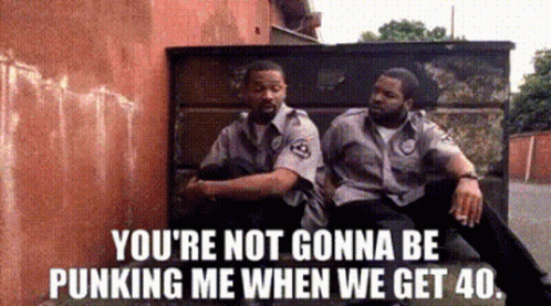 Two Security Guards Sitting Saying You're Not Gonna Be Punking Me GIF