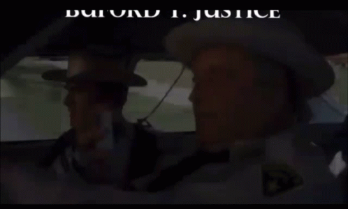 Two Sheriffs In Car, One With Sheriff's Dept Patch GIF