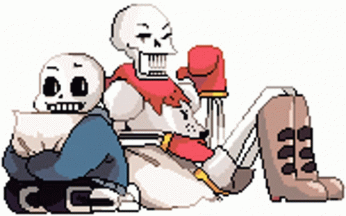 Two Skeletons Sitting Together