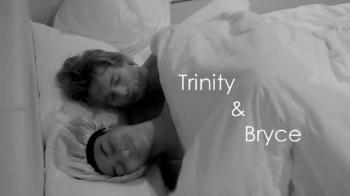 Two Sleeping People Blanket Black White Trinity Bryce GIF