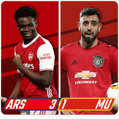 Two Soccer Players Ars and Manchester United