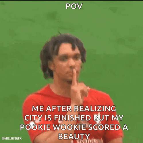 Two Soccer Players Hugging on Field with POV
