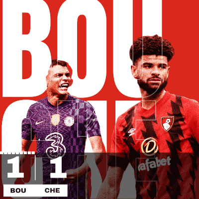 Two Soccer Players in Front of Bou Che