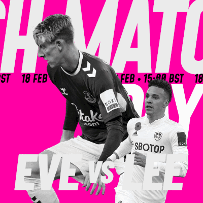 Two Soccer Players On A Pink Background With The Words " Eve Vs Lee " GIF