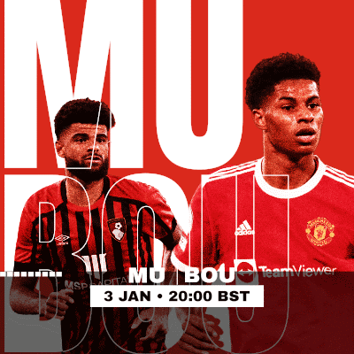 Two Soccer Players on Red Background
