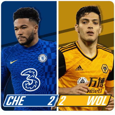 two soccer players one from che and one from wolves
