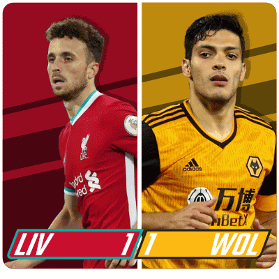 two soccer players one from liverpool and one from wolves are on a poster