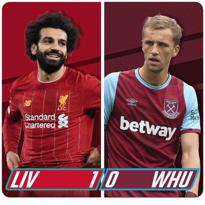 Two Soccer Players One From Liverpool And The Other From West Ham United GIF