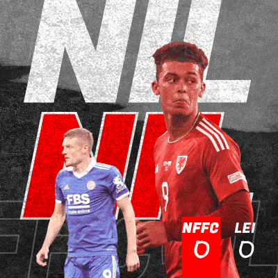 Two Soccer Players One In A Blue Fbs Jersey And One In A Red Nbfc Jersey GIF