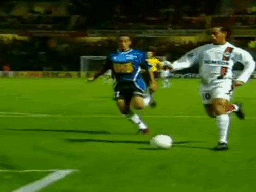 Two Soccer Players One in Number 10 Jersey
