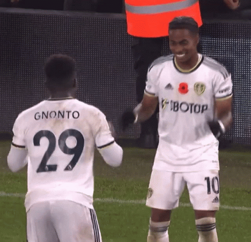 Two Soccer Players One Of Whom Has The Number 29 On His Back GIF