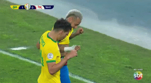 Two Soccer Players Side by Side