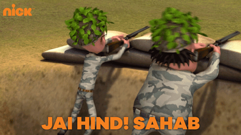 Two Soldiers Jai Hind! Sahab GIF
