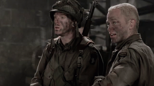 Two Soldiers Saying It's Good to See You