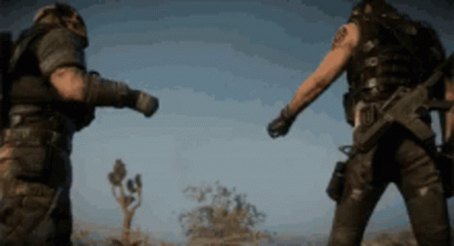 Two Soldiers Standing in Field