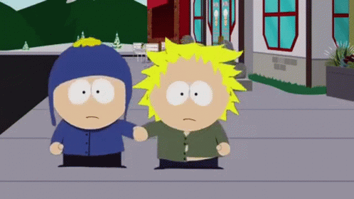 Two South Park Characters on Sidewalk