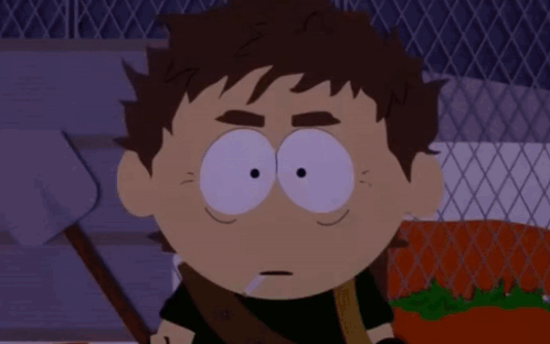 Two South Park Characters One Smoking Cigarette