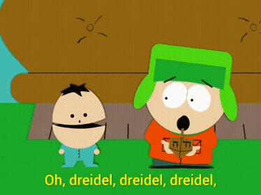 Two South Park Characters Saying Oh Dreidel Dreidel Dreidel GIF