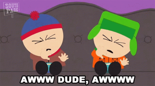 Two South Park Characters Sitting Next to Each Other