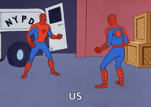 Two Spider-Man in Front of NYPD Car