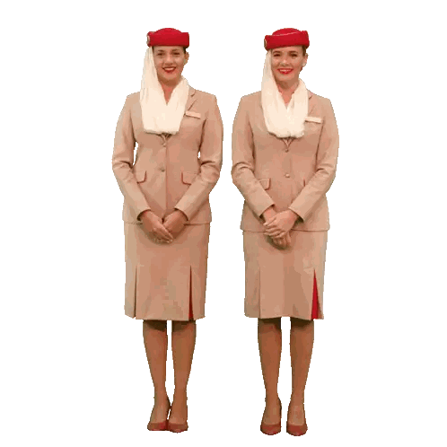 Two Stewardesses Standing Together