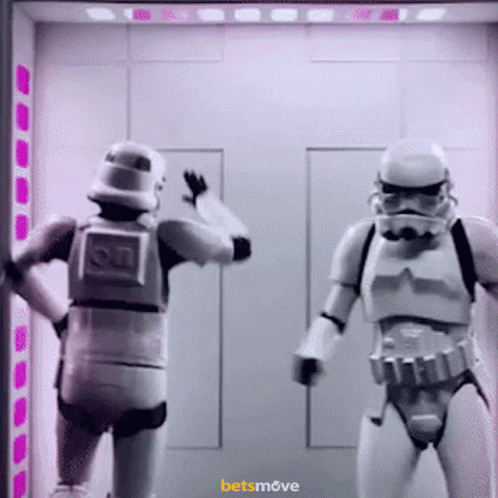 Two Stormtroopers Next To Each Other GIF