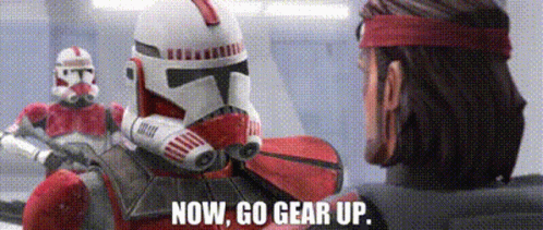 Two Stormtroopers Talking Now Go Gear Up