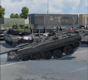 Two Tanks in Front of AUMG Logistics
