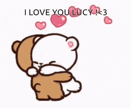 Two Teddy Bears Hugging I Love You Lucy