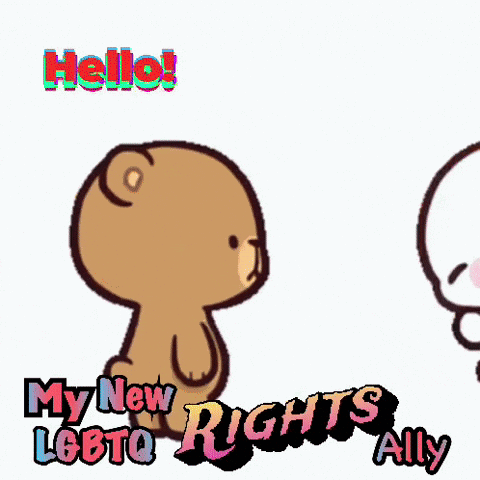 Two Teddy Bears Hugging My New LGBTQ Rights Ally