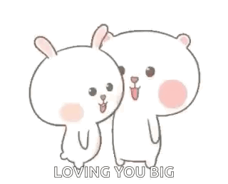 Two Teddy Bears Hugging Pink Heart GIF