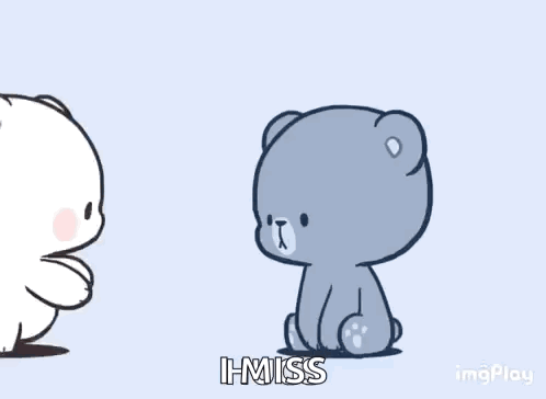 Two Teddy Bears Hugging Saying I Miss GIF