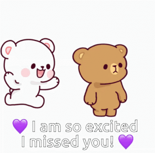 Two Teddy Bears I Am So Excited I Missed You